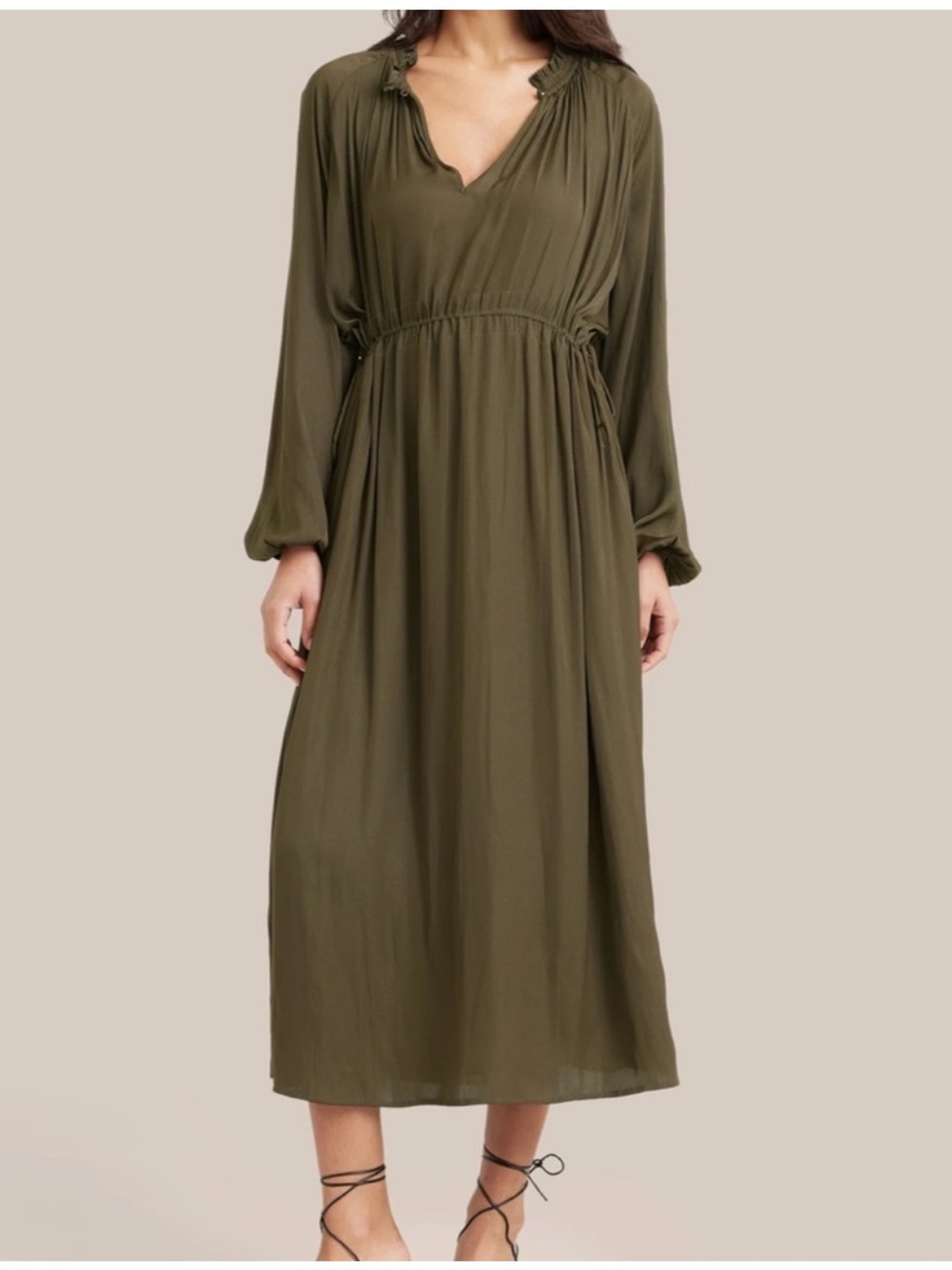 Modern Citizen Modern Magdalena Plisse Green Dress
